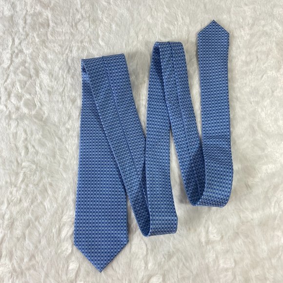 Kenneth Cole Reaction Men's Modern Pindot Slim Neck Tie in Blue 100% Silk - Picture 1 of 5